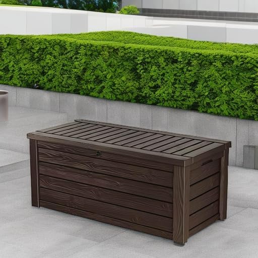 Brown 150 Gallon Resin Deck Box
