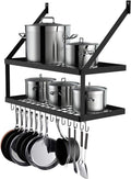 Matte Black 2-Tier Pot Rack