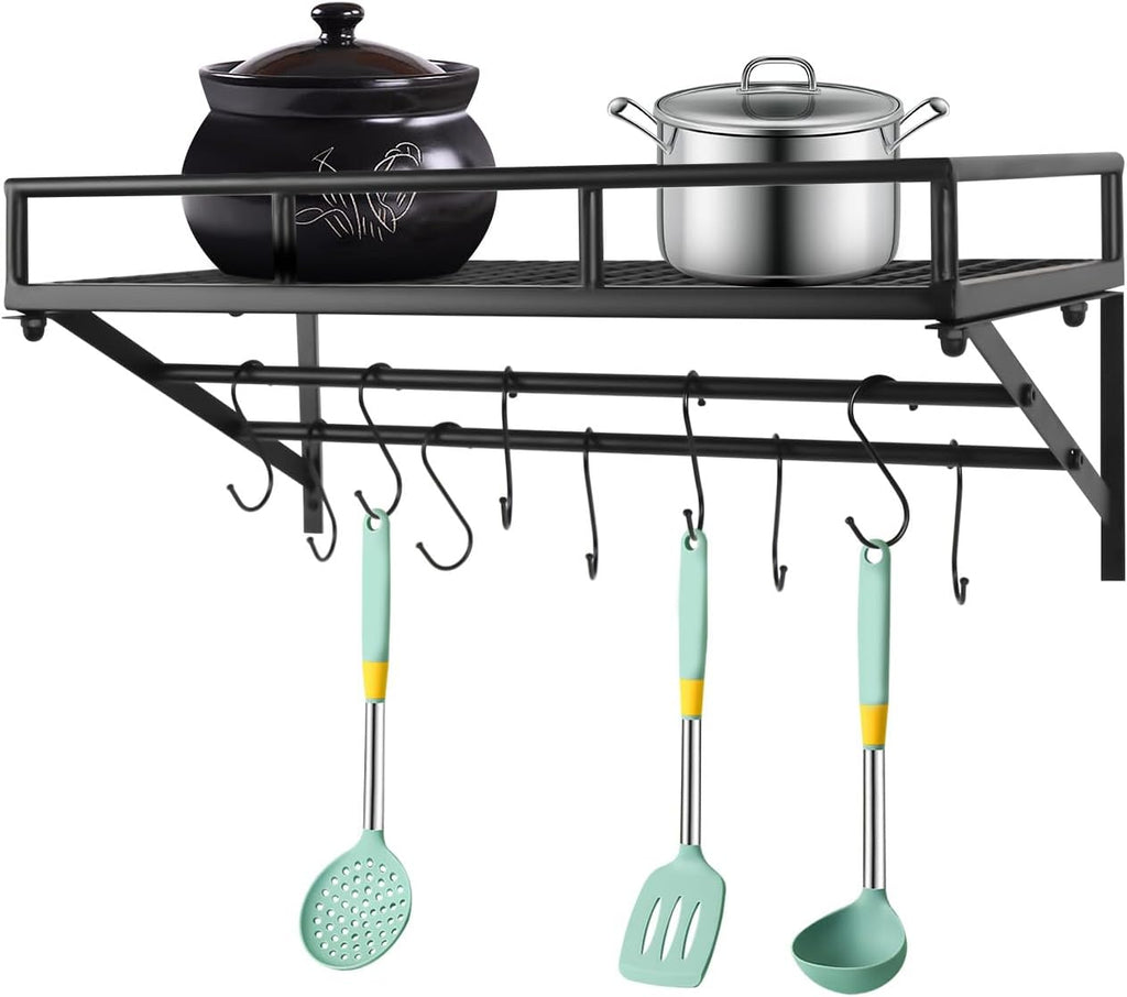 Iron Wall Pot Rack 10 Hooks