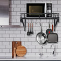 Wall Mount Metal Pot Rack with 10 Hooks