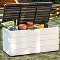 White 110 Gallon Resin Deck Box