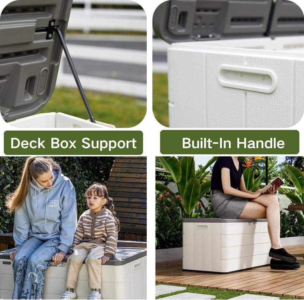 White 110 Gallon Resin Deck Box