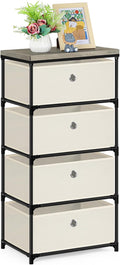 Off White Fabric Storage Chest