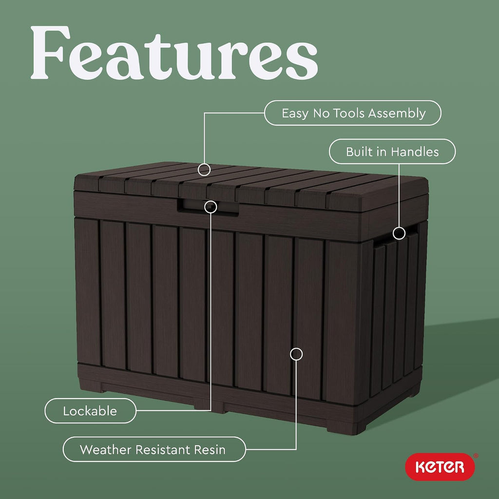 Brown 50 Gallon Resin Deck Box