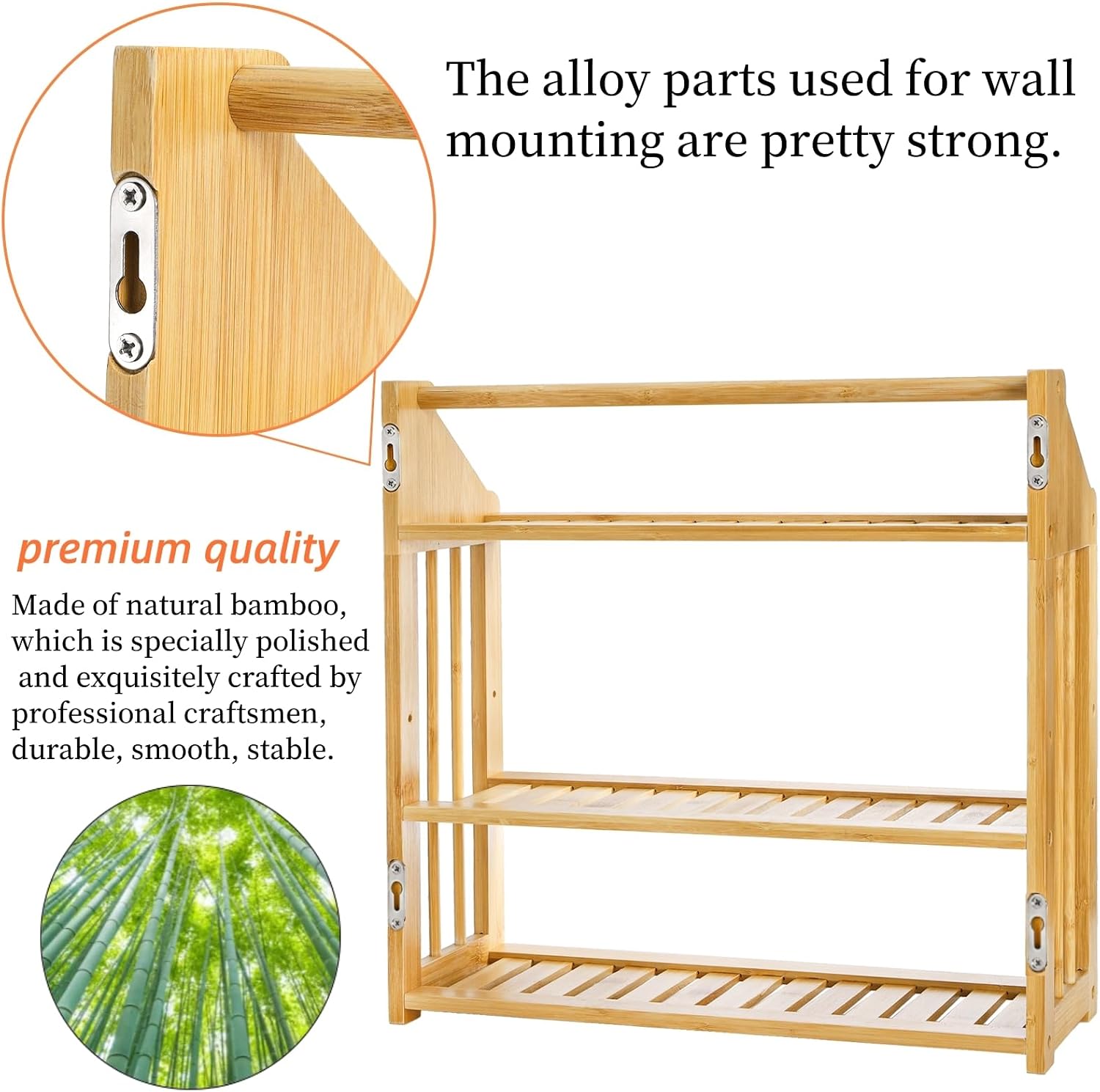 3-Tier Bamboo Over Toilet Storage Rack
