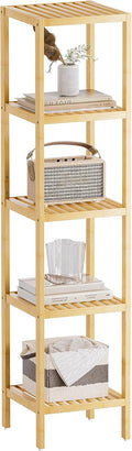 5-Tier Natural Bamboo Multipurpose Storage Rack