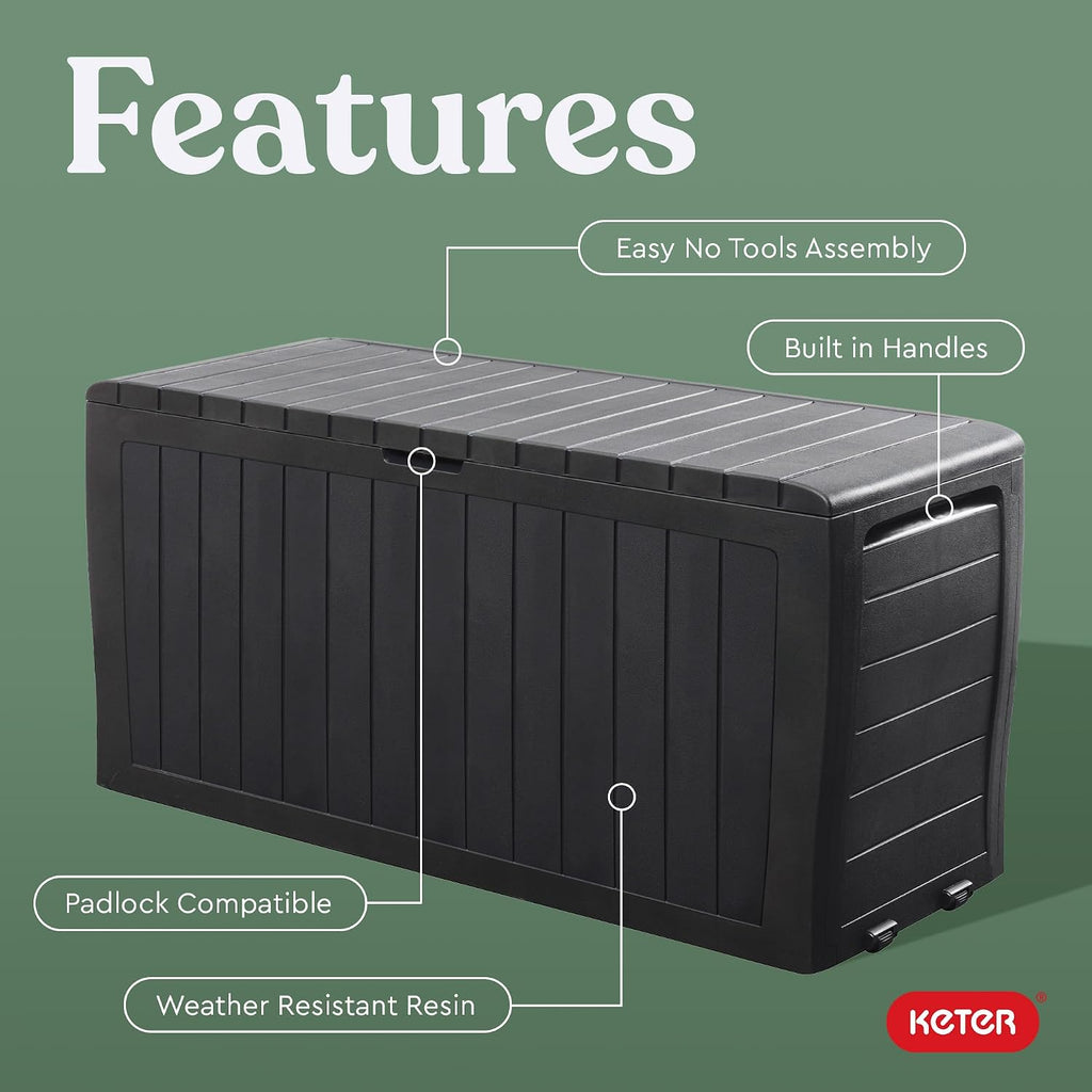 Dark Grey 71 Gallon Deck Box