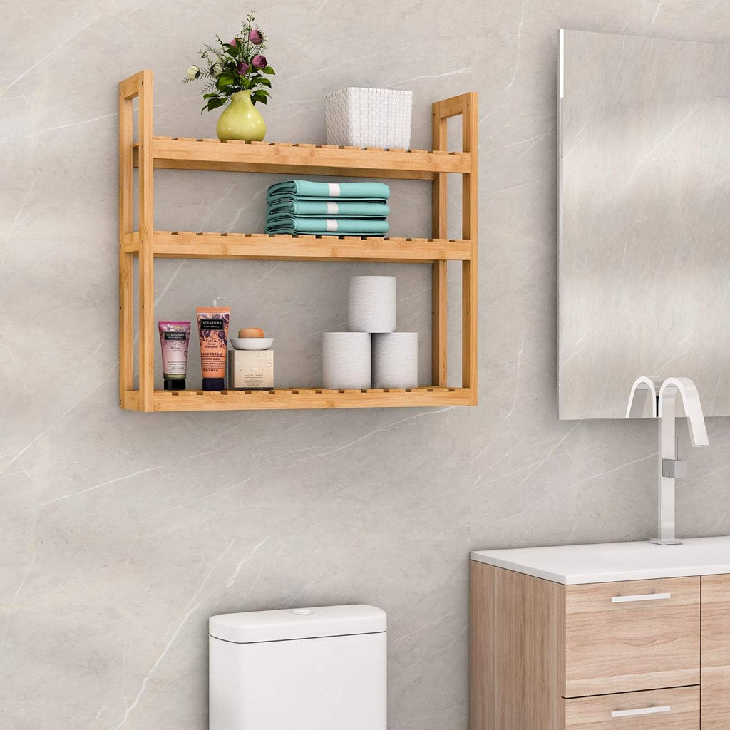 3-Tier Bamboo Over Toilet Storage Shelf