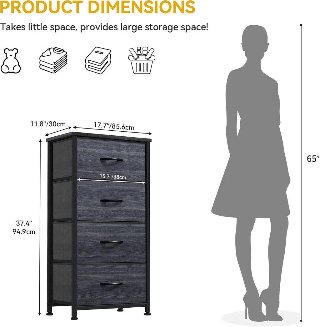 4-Drawer Fabric Storage Dresser