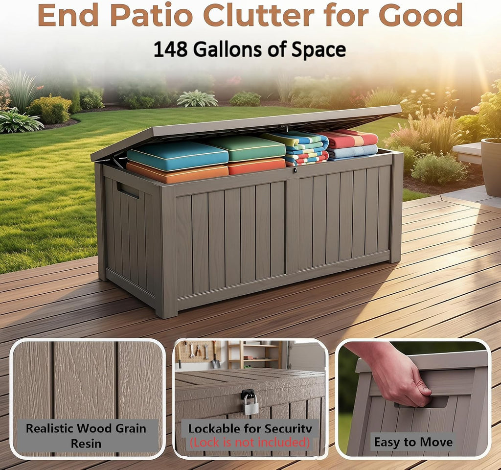148 Gallon Resin Deck Box