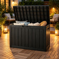 Black 50 Gallon Resin Deck Box