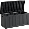 Black 270 Gallon Resin Deck Box