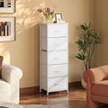 White 5-Drawer Fabric Dresser