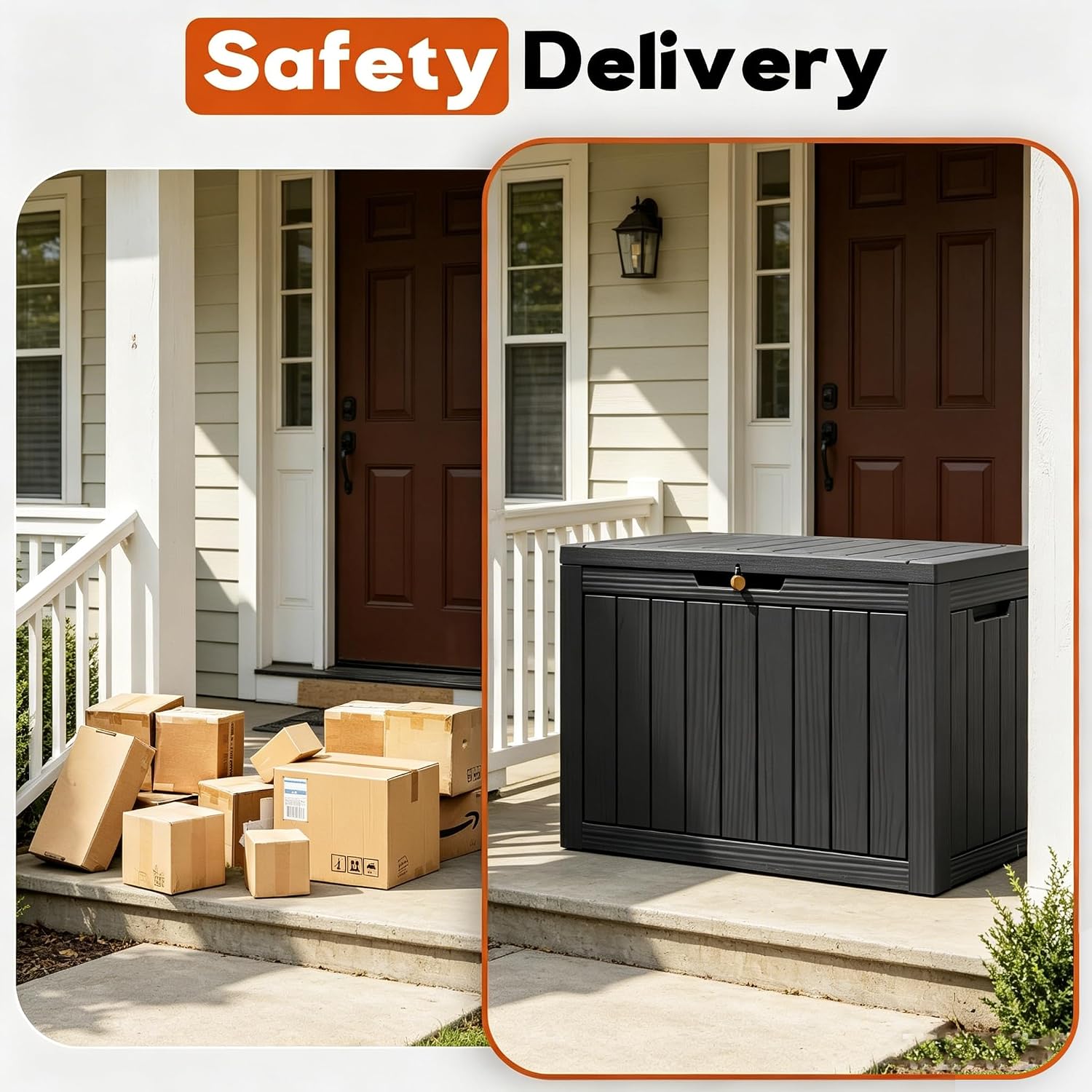 Black 50 Gallon Resin Deck Box