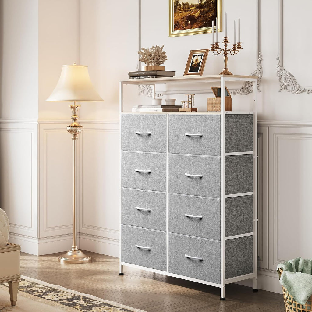 Light Gray Fabric Dresser