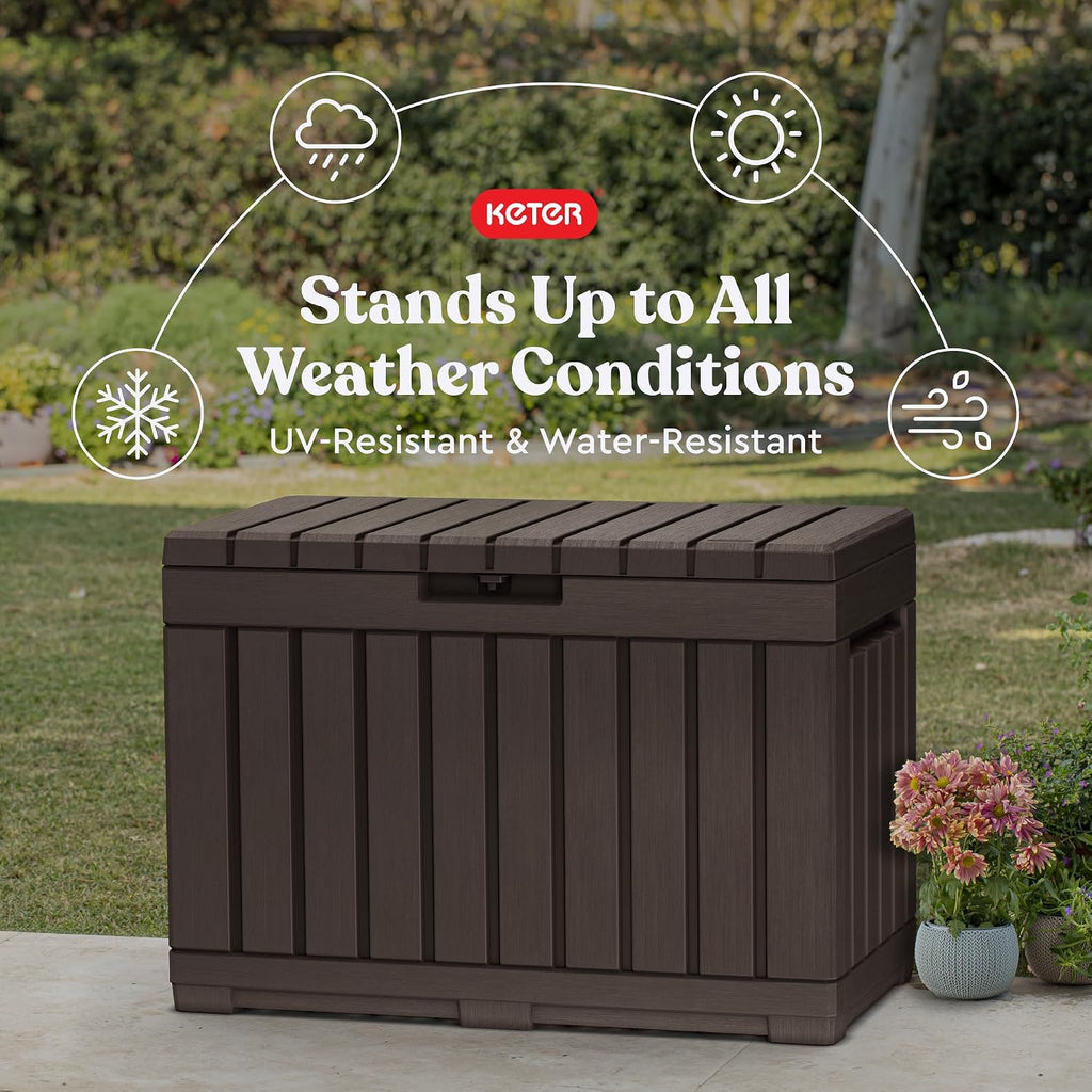 Brown 50 Gallon Resin Deck Box
