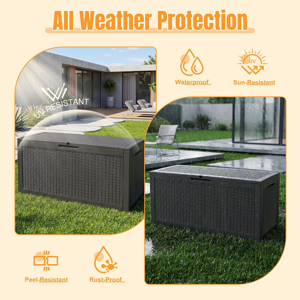 160 Gallon Resin Outdoor Deck Box