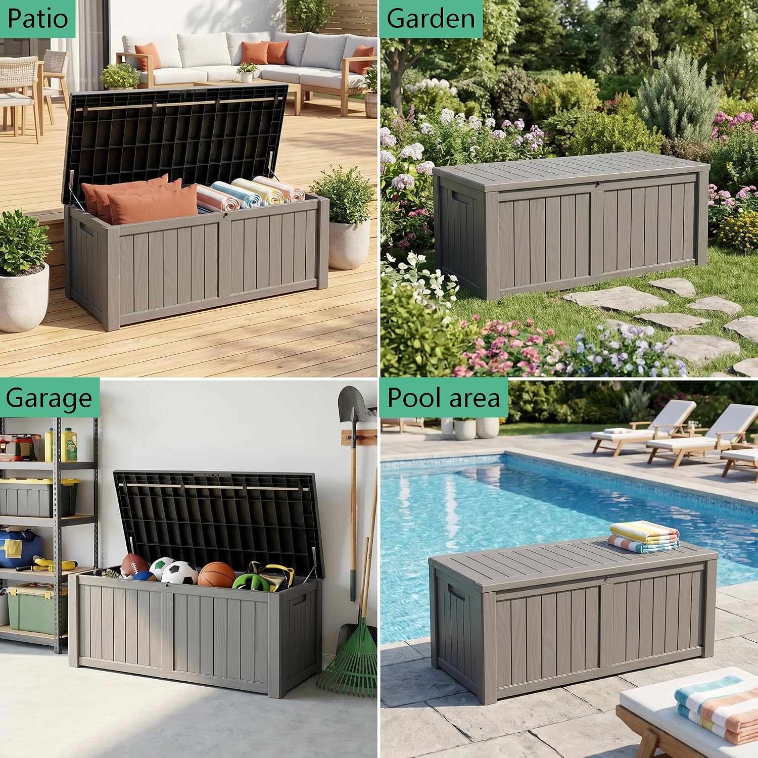 148 Gallon Resin Deck Box