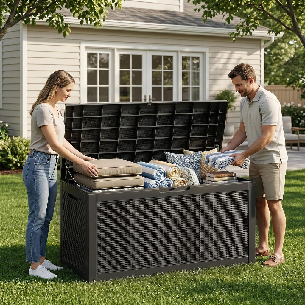 Black 120 Gallon Deck Box