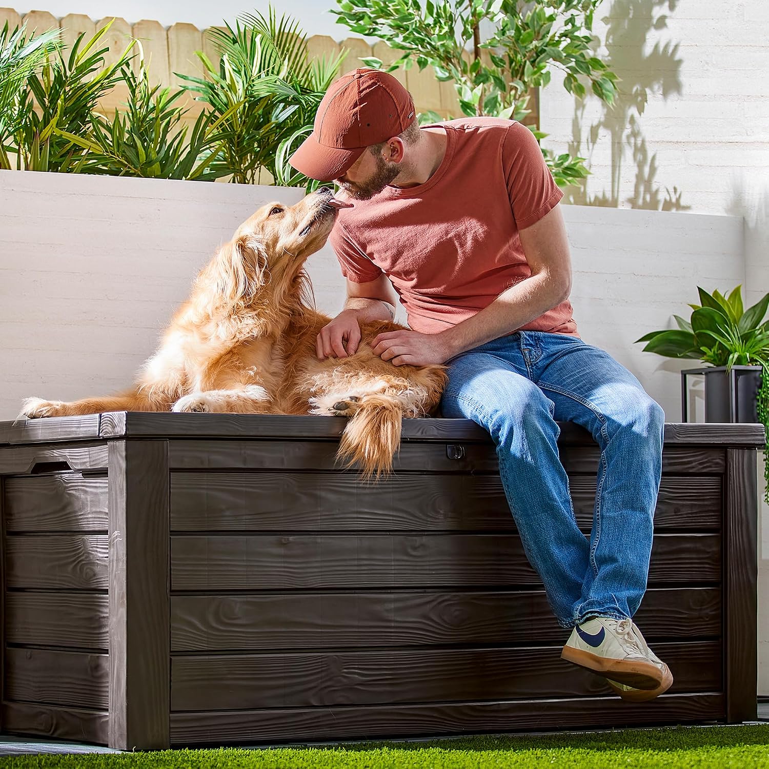 Brown 150 Gallon Resin Deck Box