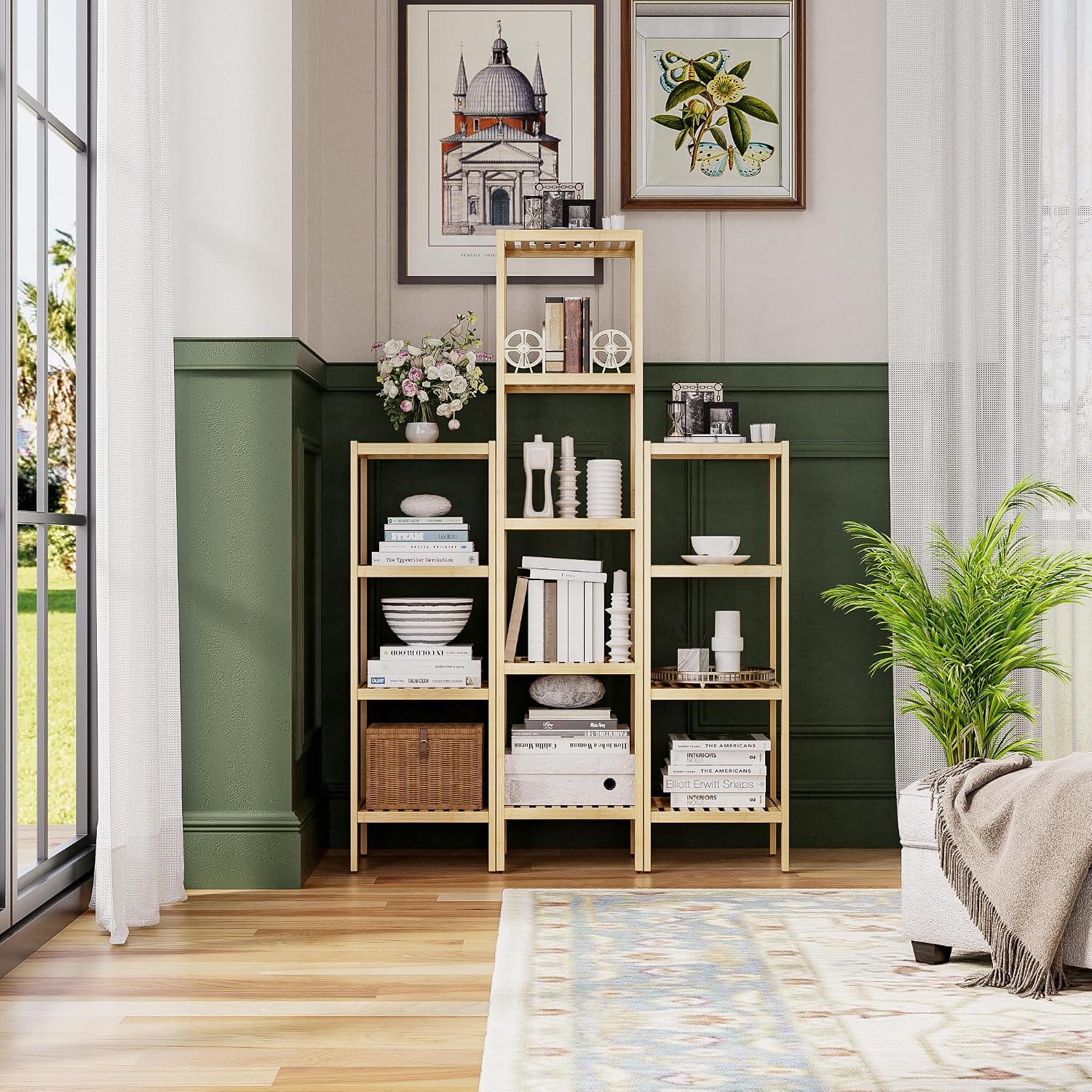 5-Tier Natural Bamboo Multipurpose Storage Rack